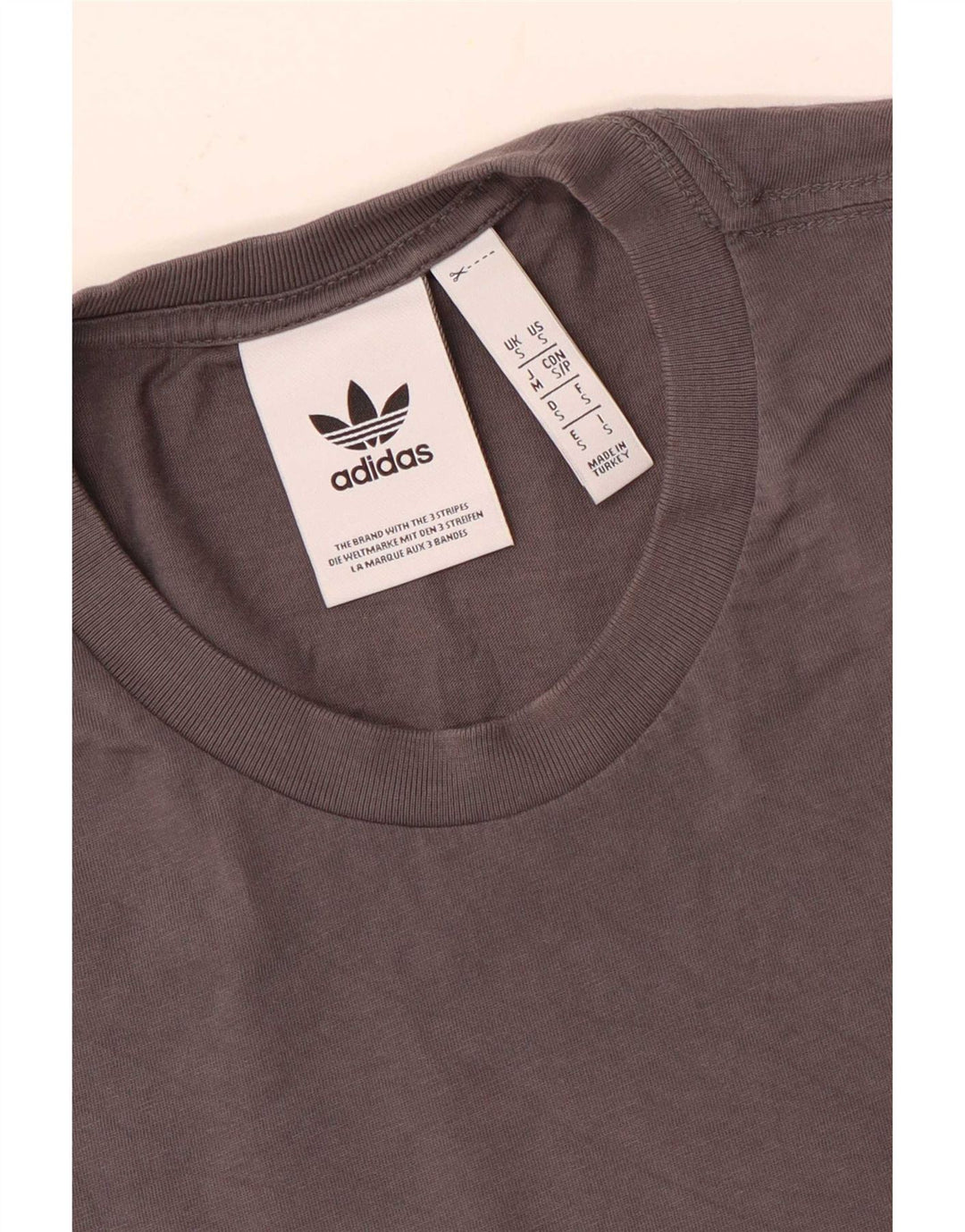 Adidas Mens Camiseta Top Pequeno Cinza