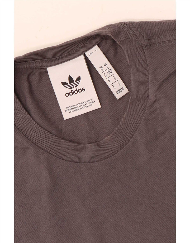 Adidas Mens Camiseta Top Pequeno Cinza