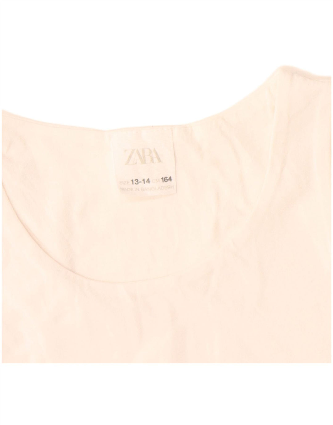 Top Zara Girls sem mangas 13-14 anos branco