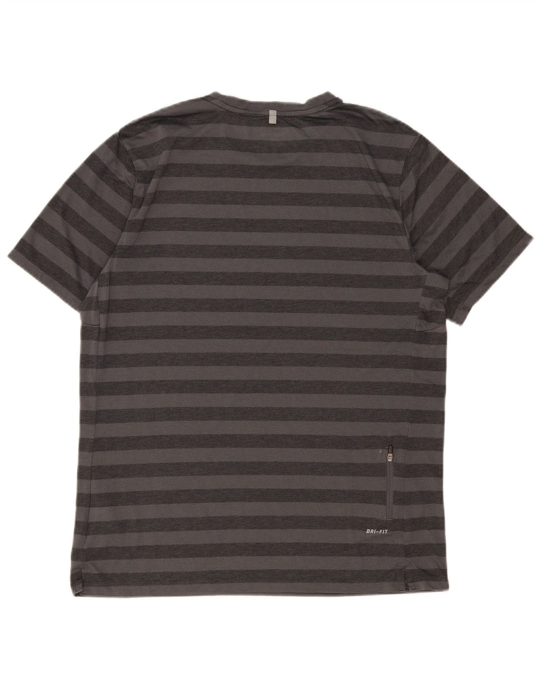 Camiseta masculina Nike Dri Fit grande poliéster listrado cinza