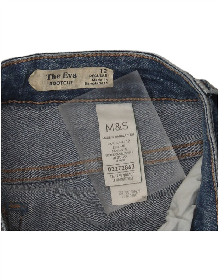 Calça jeans feminina Marks & Spencer The Ivy Bootcut UK 12 médio W30 L29 azul