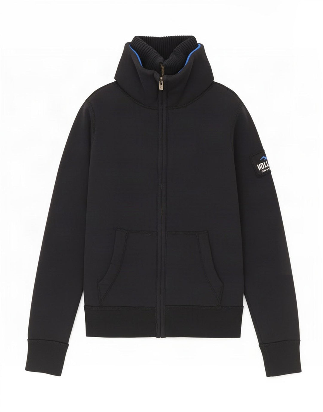 Jaqueta bomber masculina Hollister UK 36 pequena azul marinho