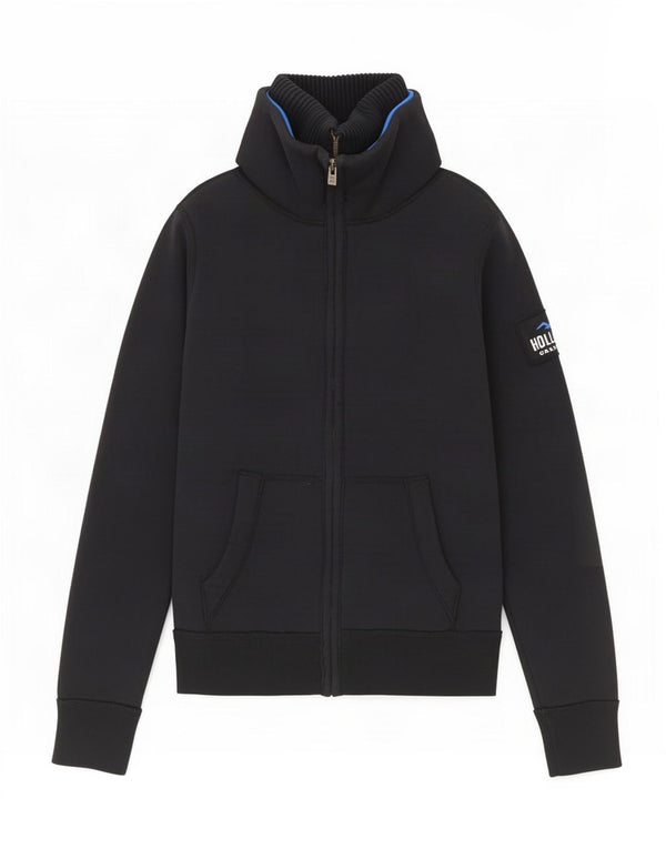 Jaqueta bomber masculina Hollister UK 36 pequena azul marinho