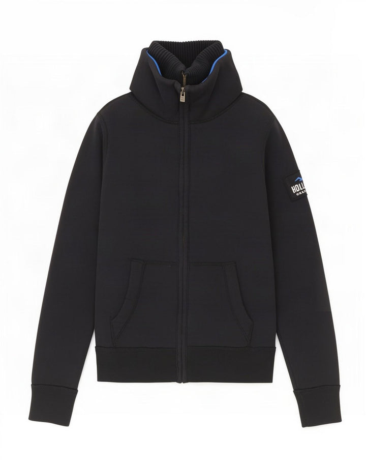 Jaqueta bomber masculina Hollister UK 36 pequena azul marinho