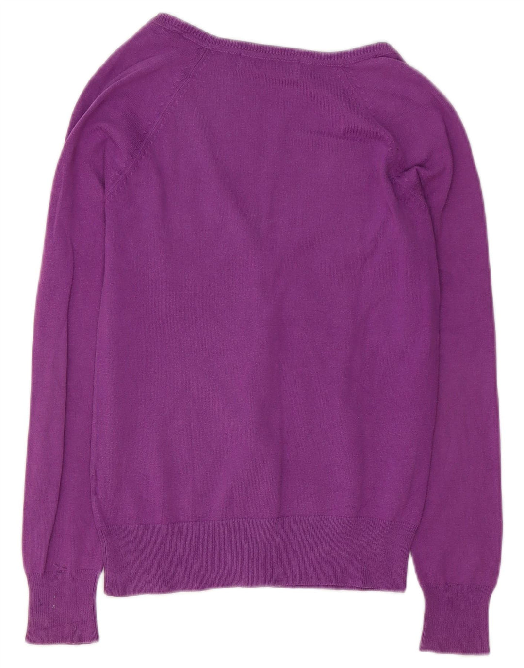 Suéter cardigã feminino ZARA UK 10 pequeno algodão roxo