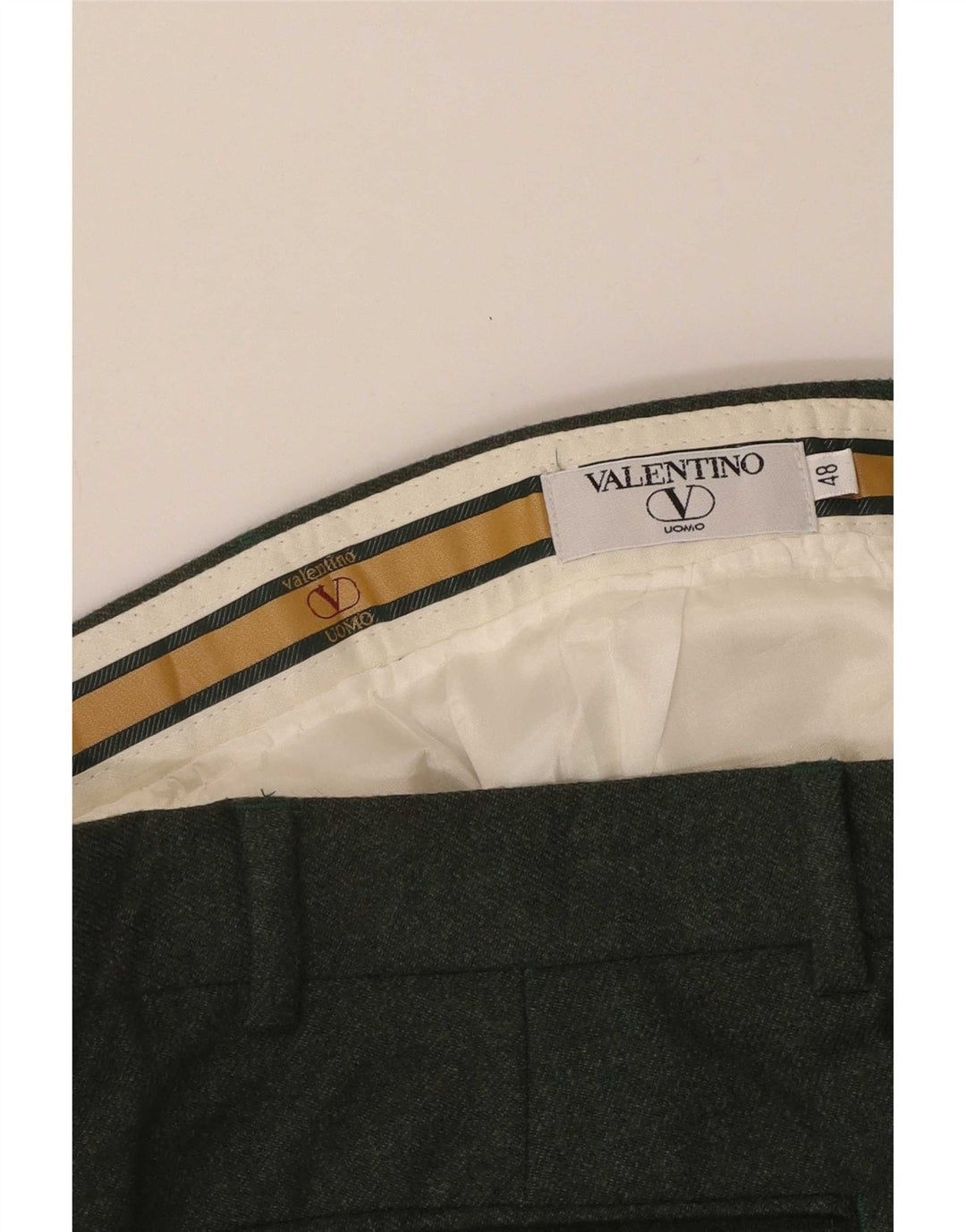 Calça masculina Valentino Pegged Suit IT 48 Médio W32 L31 Verde