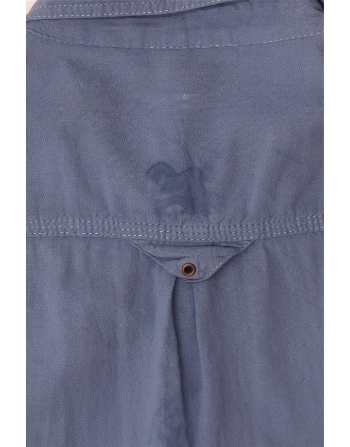 Camisa masculina POP 84 grande algodão azul marinho