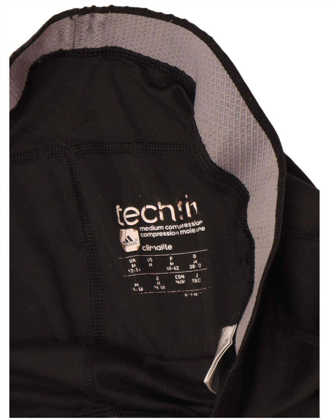 ADIDAS Womens Climalite Leggings UK 12/14 Médio Preto Poliéster