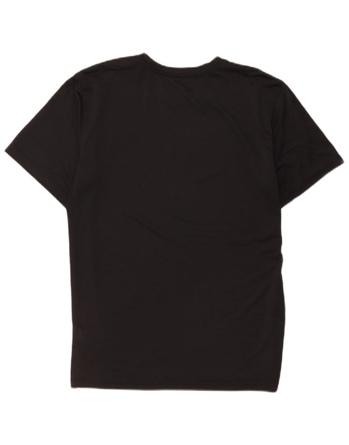 Camiseta feminina Nike Dri Fit Regular com estampa gráfica UK 16 grande poliéster preto