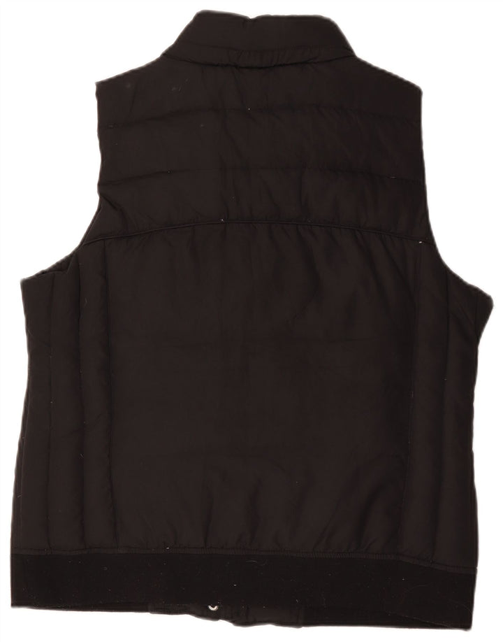 Colete acolchoado feminino John Lewis UK 16 grande poliéster preto