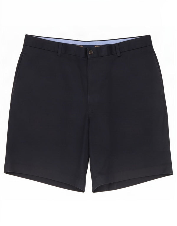 Brooks Brothers Mens Chino Shorts XL W38 Algodão Azul Marinho