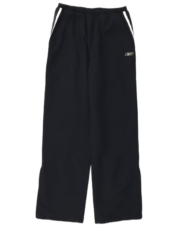 Calça de treino masculina Reebok pequena azul marinho poliéster