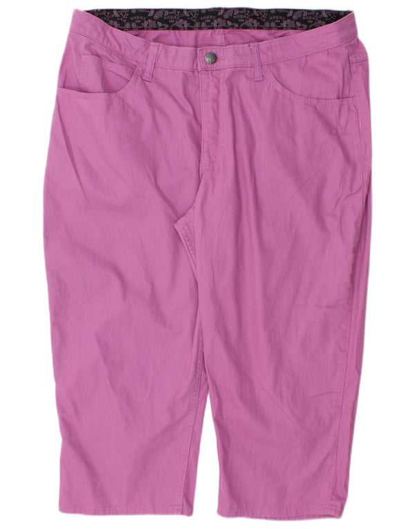 Calça feminina Lee Riders Capri US 16 2XL W36 L22 algodão rosa