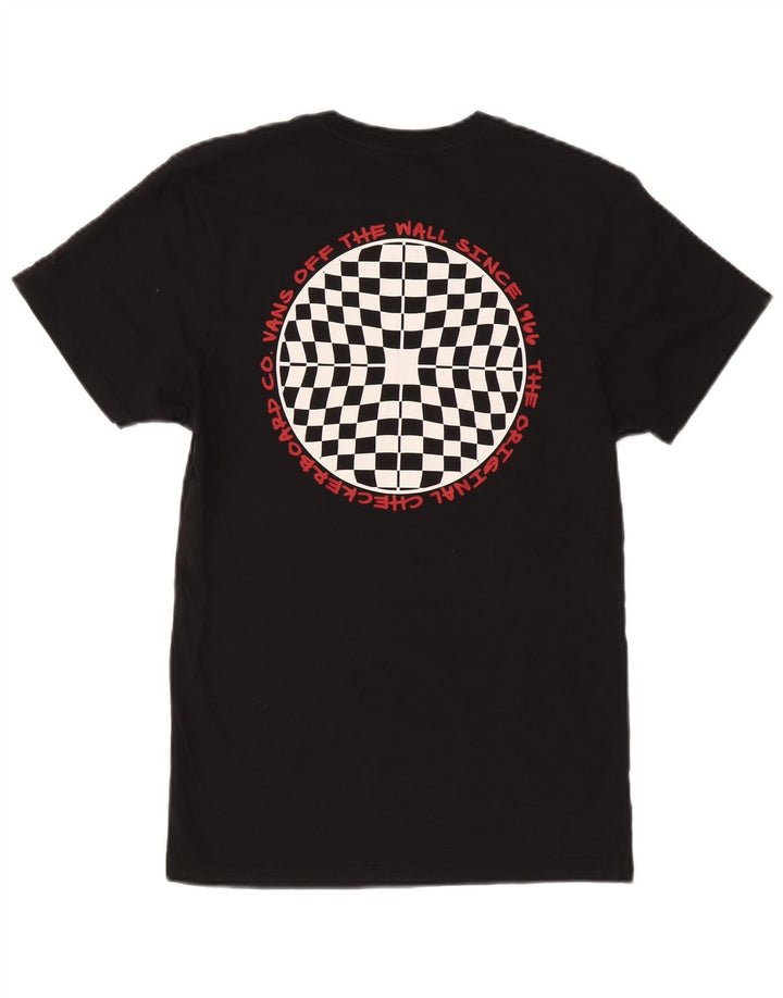 Vans Camiseta masculina gráfica top pequeno algodão preto