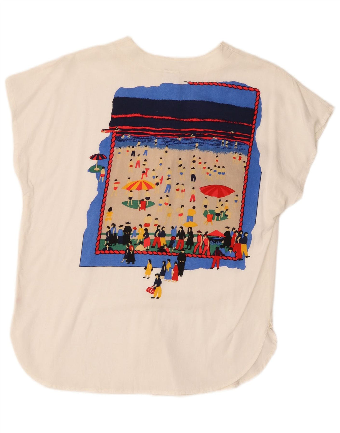 Nova blusa gráfica oversized feminina rápida ue 36 pequena branca