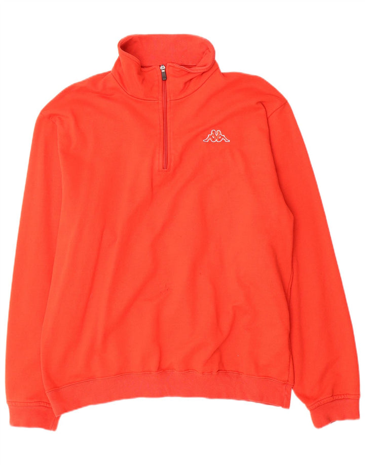 Moletom masculino Kappa com zíper e gola XL em algodão vermelho