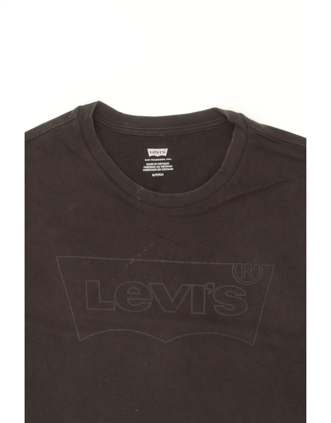 LEVI'S Mens Graphic T-Shirt Top Small Black Vintage Levi's and Second-Hand Levi's from Messina Hembry 