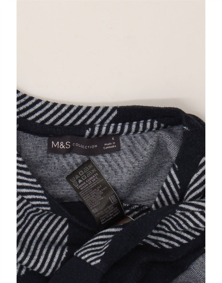 MARKS & SPENCER Suéter feminino com gola redonda Reino Unido 6 pequeno azul marinho