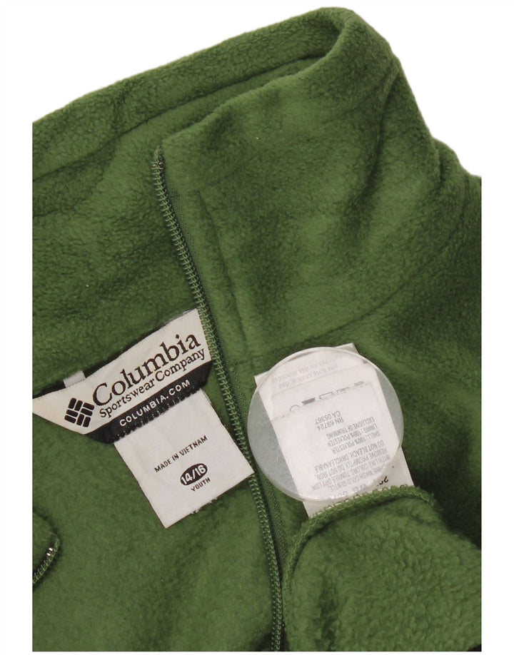 Casaco polar Columbia menina 14-15 anos verde poliéster