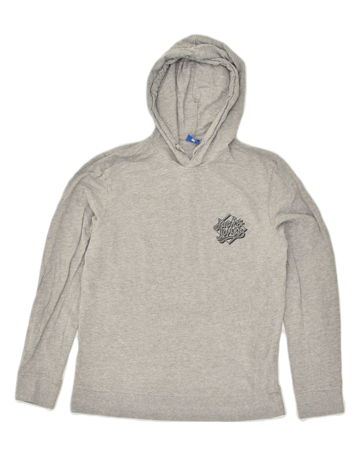 JACK & JONES Mens Originals Hoodie Jumper Medium Grey Cotton Vintage Jack & Jones and Second-Hand Jack & Jones from Messina Hembry 
