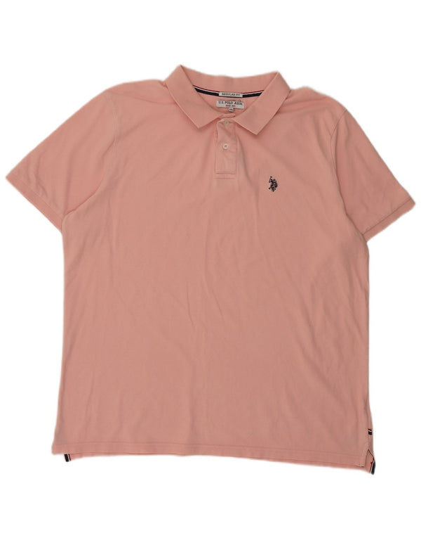 US Polo Assn. Camisa polo masculina regular fit 2XL algodão rosa