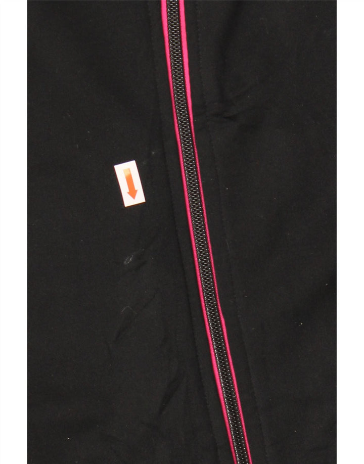 PUMA Womens Tracksuit Top Jacket UK 14 Médio Preto Poliéster