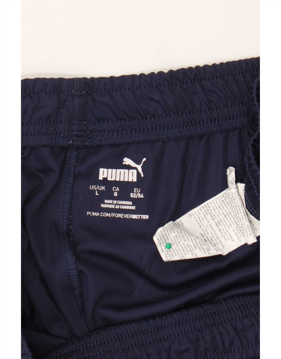 Shorts esportivos masculinos Puma grandes poliéster azul marinho