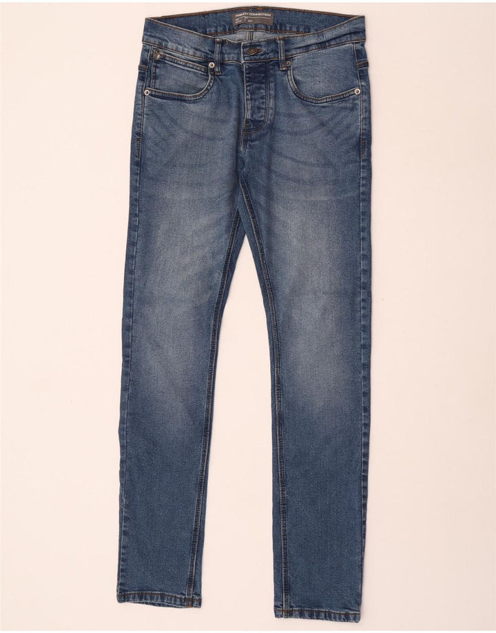 French Connection Masculino Slim Jeans W30 L32 Azul Algodão