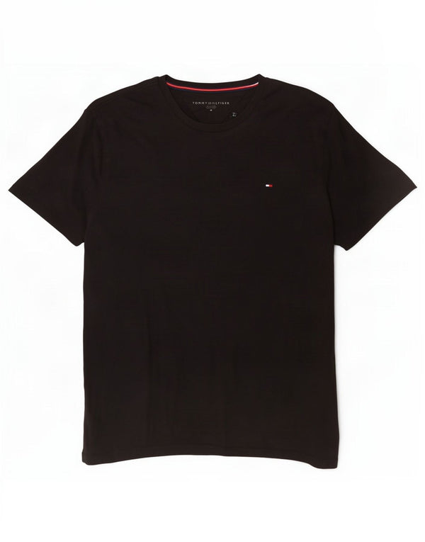 Camiseta masculina Tommy Hilfiger Top médio algodão preto