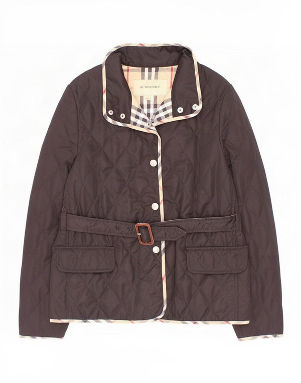 Jaqueta acolchoada Burberry para meninas 11-12 anos poliéster preto