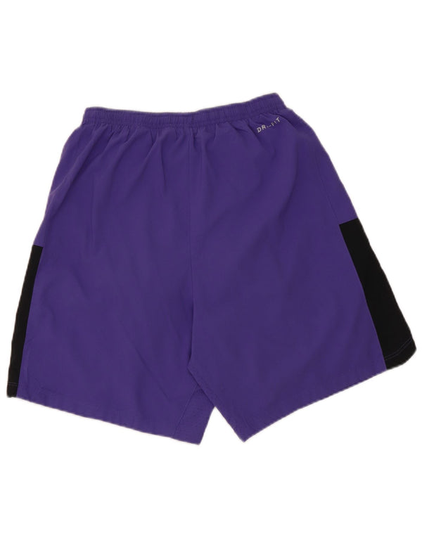 Shorts esportivos femininos Nike UK 10 pequeno roxo poliéster