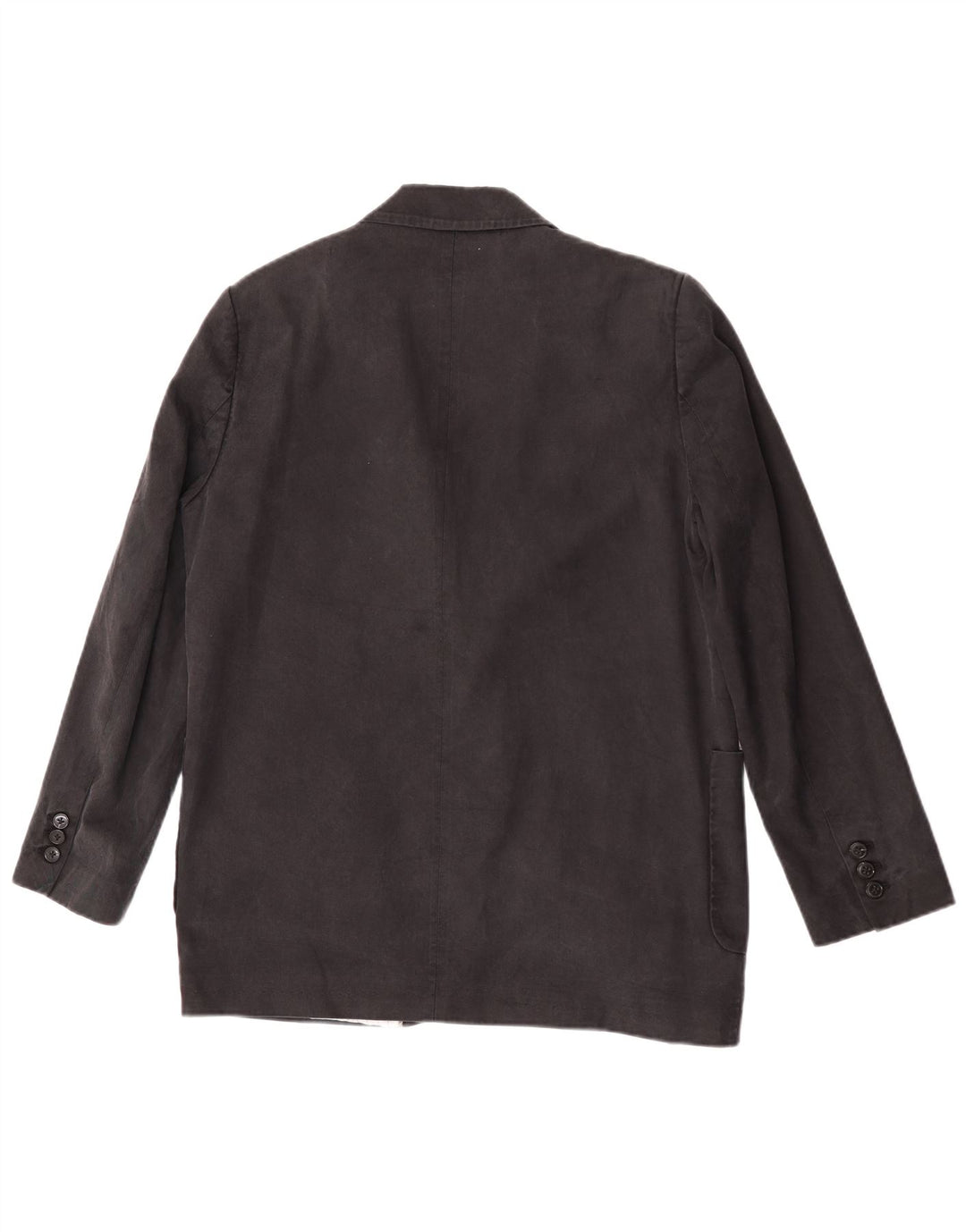 Jaqueta blazer feminina Zara com 2 botões UK 14 NMedium Black Linen