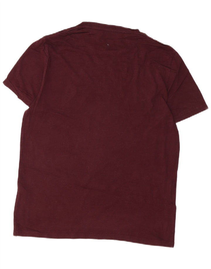 Camiseta masculina ALL SAINTS Top médio algodão Borgonha