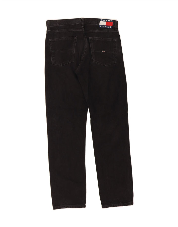 TOMMY HILFIGER Womens Relaxed Fit Straight Jeans W30 L32 Black Cotton Vintage Tommy Hilfiger and Second-Hand Tommy Hilfiger from Messina Hembry 
