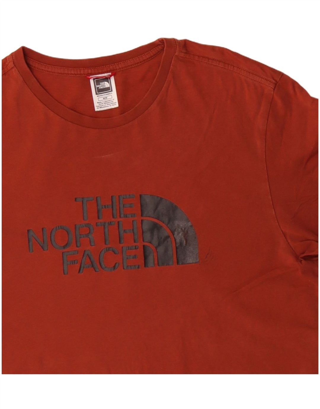 Camiseta gráfica masculina THE NORTH FACE Top médio algodão vermelho