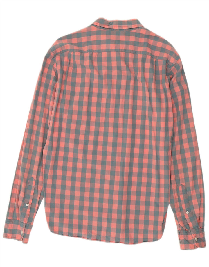 Camisa Slim Masculina J. Crew Grande Gingham Rosa