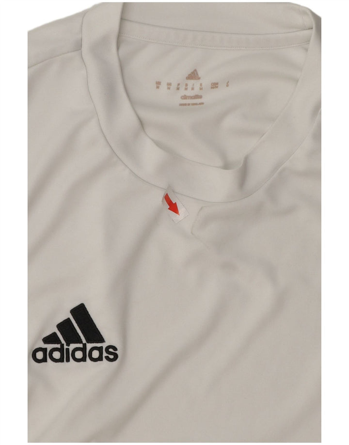 Camiseta Adidas Masculina Climalite Top Médio Poliéster Branco