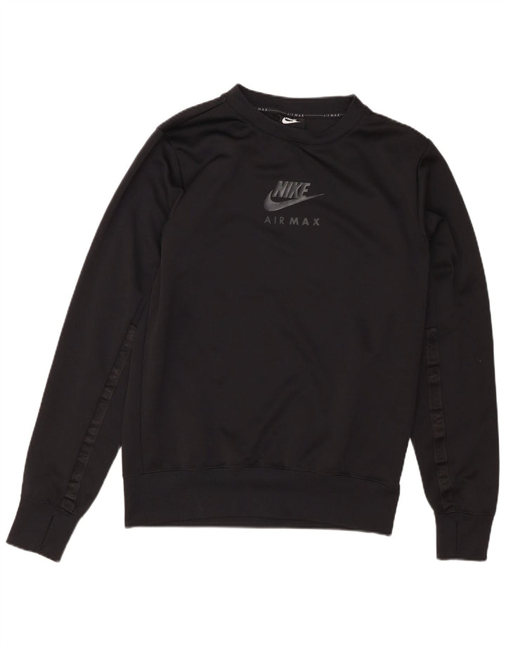 Nike Mens Graphic Moletom Jumper Pequeno Poliéster Preto
