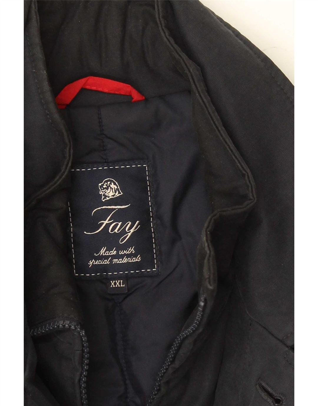 Sobretudo masculino Fay UK 44 2XL azul marinho