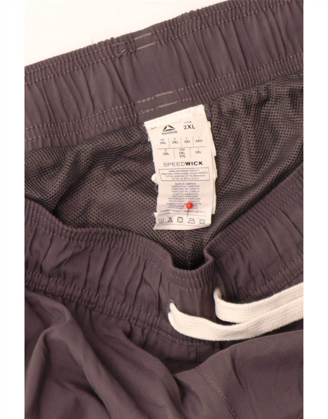 Reebok Mens Speedwick Calças de treino Joggers 2XL Poliéster cinza