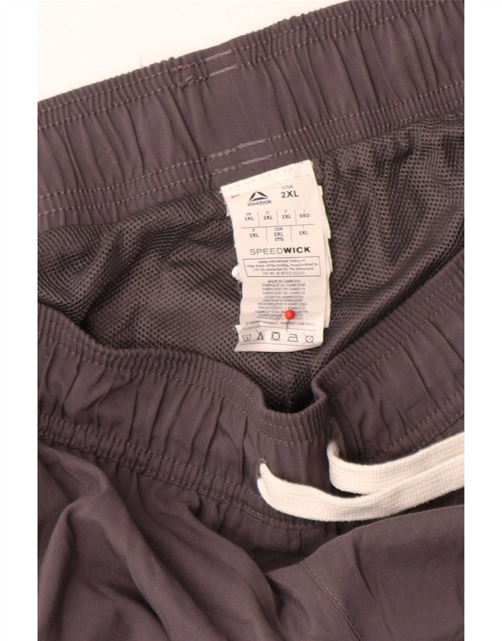Reebok Mens Speedwick Calças de treino Joggers 2XL Poliéster cinza