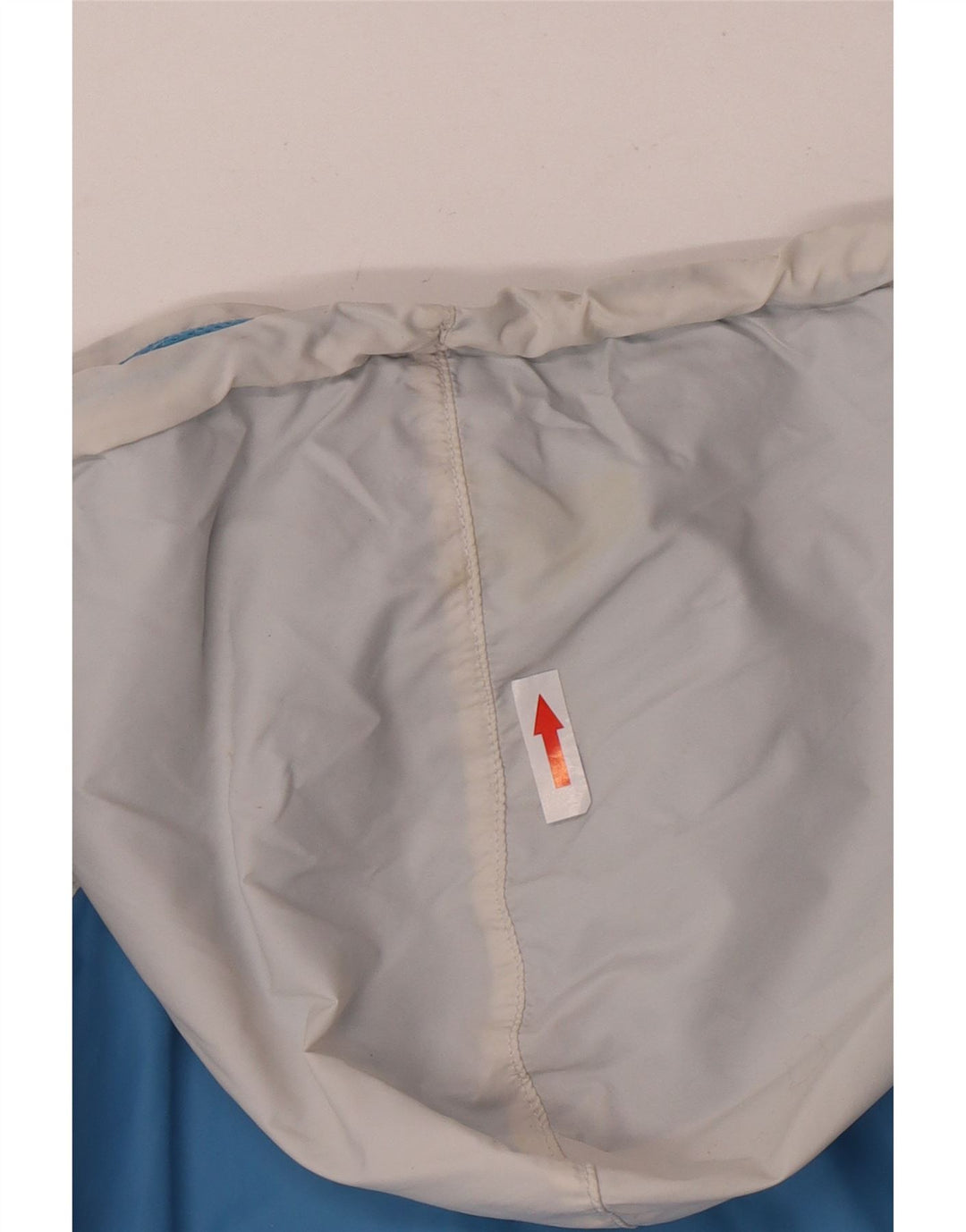 Jaqueta de chuva feminina Nike com capuz Reino Unido 10/12 azul médio colorblock nylon