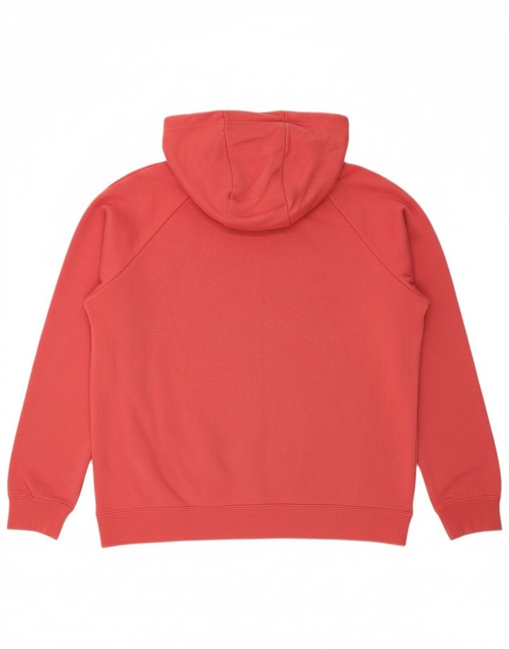 NIKE Mens Hoodie Jumper Grande Algodão Vermelho
