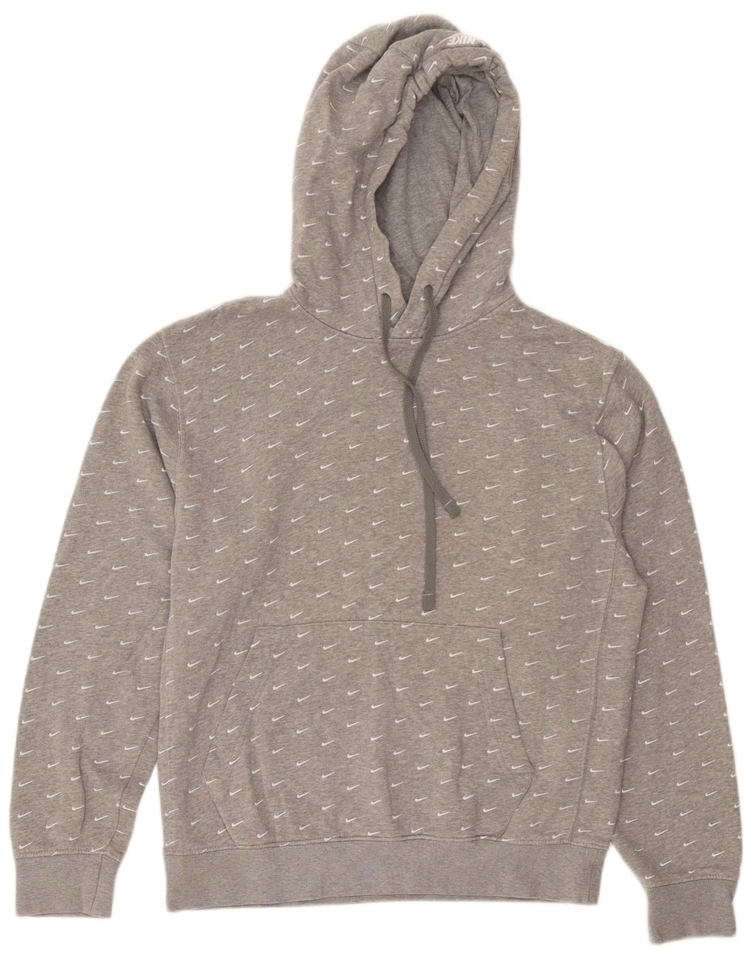 Jumper com capuz gráfico masculino Nike pequeno algodão cinza