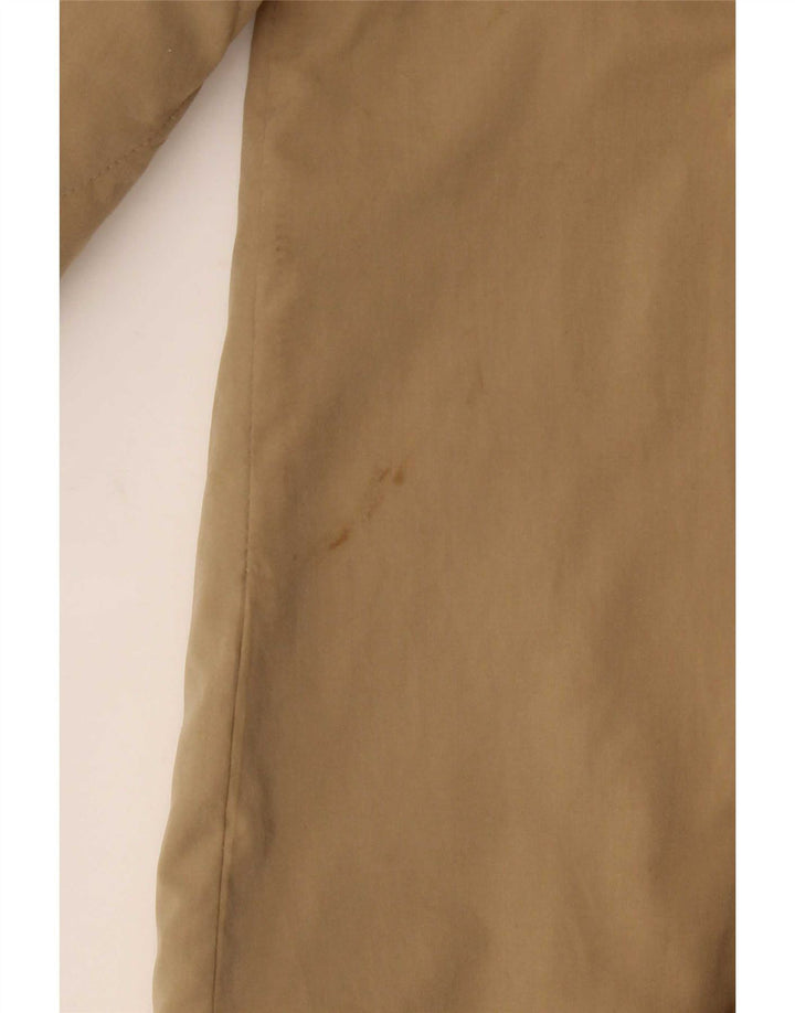 Jaqueta utilitária vintage feminina de grandes dimensões Reino Unido 18 XL poliéster bege