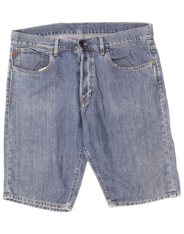 Shorts jeans masculinos Lacoste tamanho 44 grande W34 algodão azul