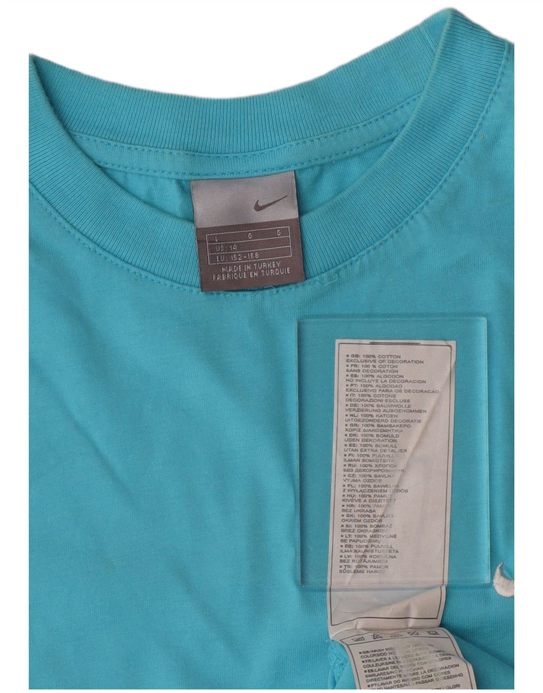 Top colete masculino NIKE 13-14 anos grande azul algodão