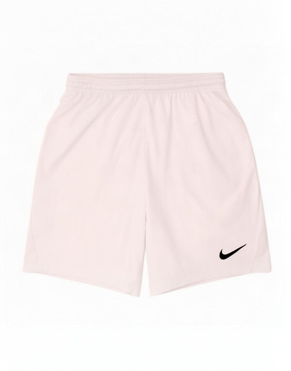 Shorts esportivos Nike Boys Dri Fit 12-13 anos grandes brancos