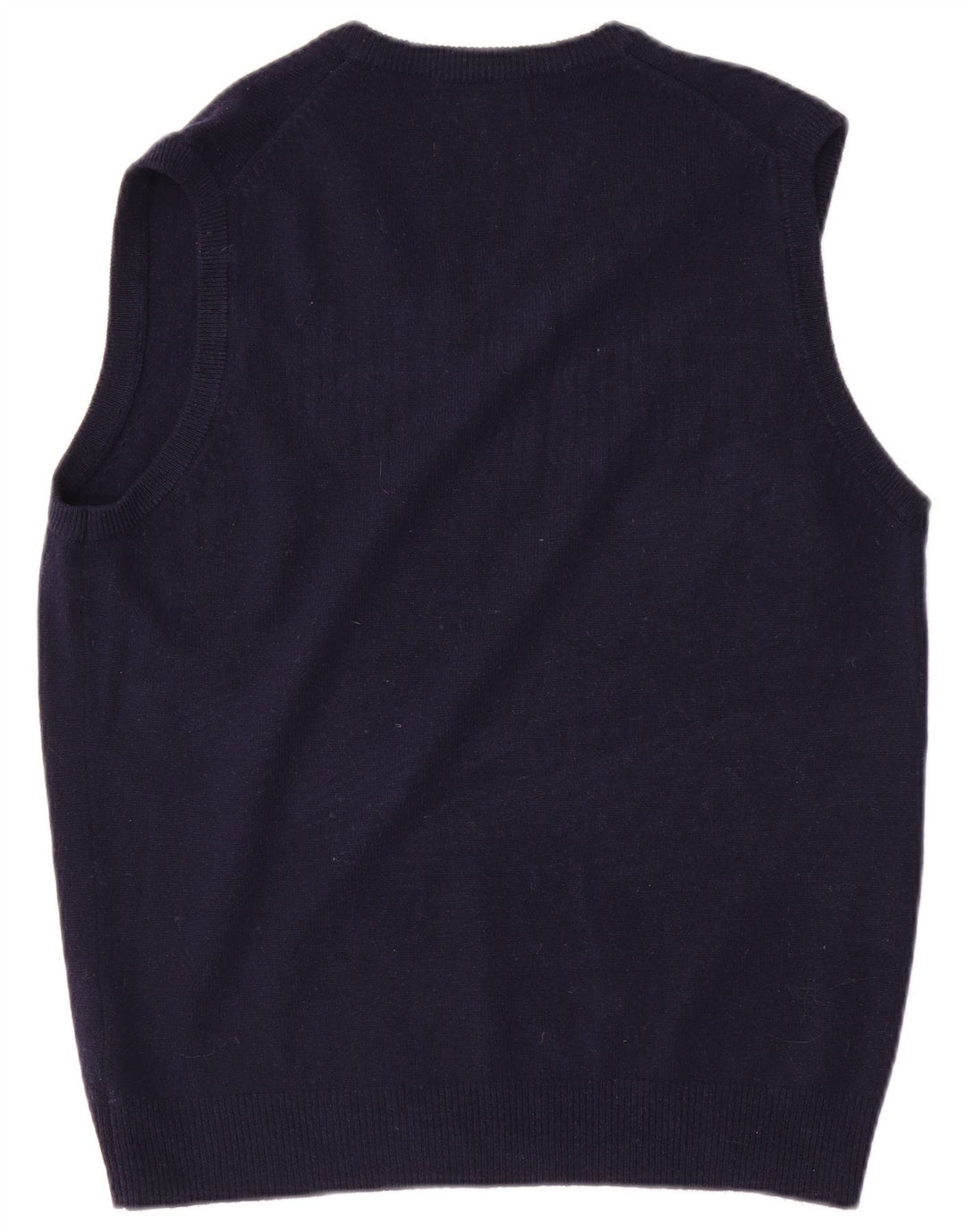 Regata masculina Marks & Spencer de ajuste regular com colete médio de lã azul marinho