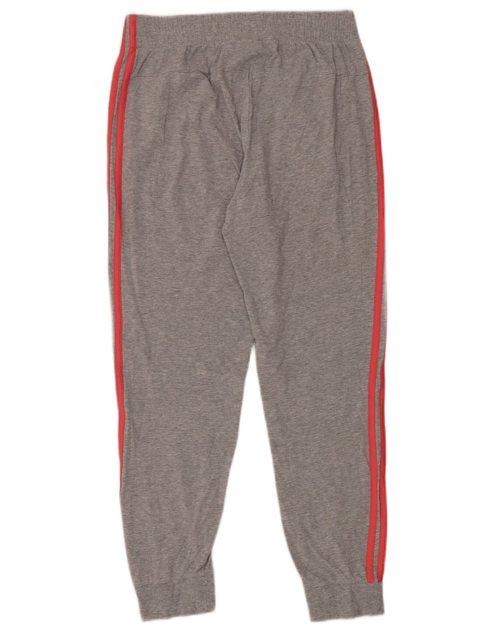 Calças de treino femininas Adidas Joggers UK 12/14 cinza médio algodão